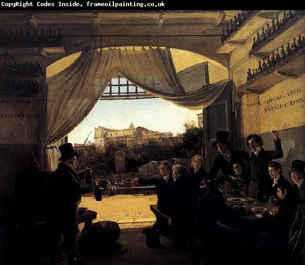 Franz Ludwig Catel Crown Prince Ludwig in the Spanish Wine Tavern in Rome